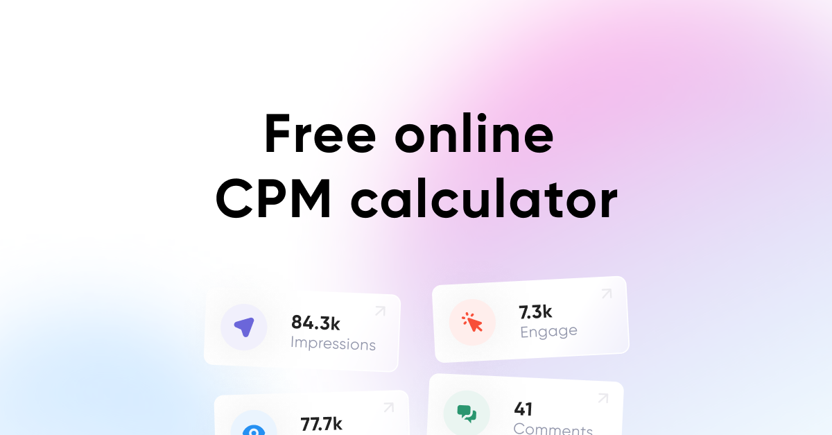 Free online CPM calculator for influencer marketing
