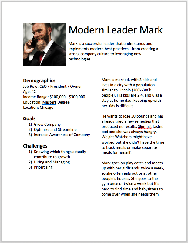 Buyer Persona Template