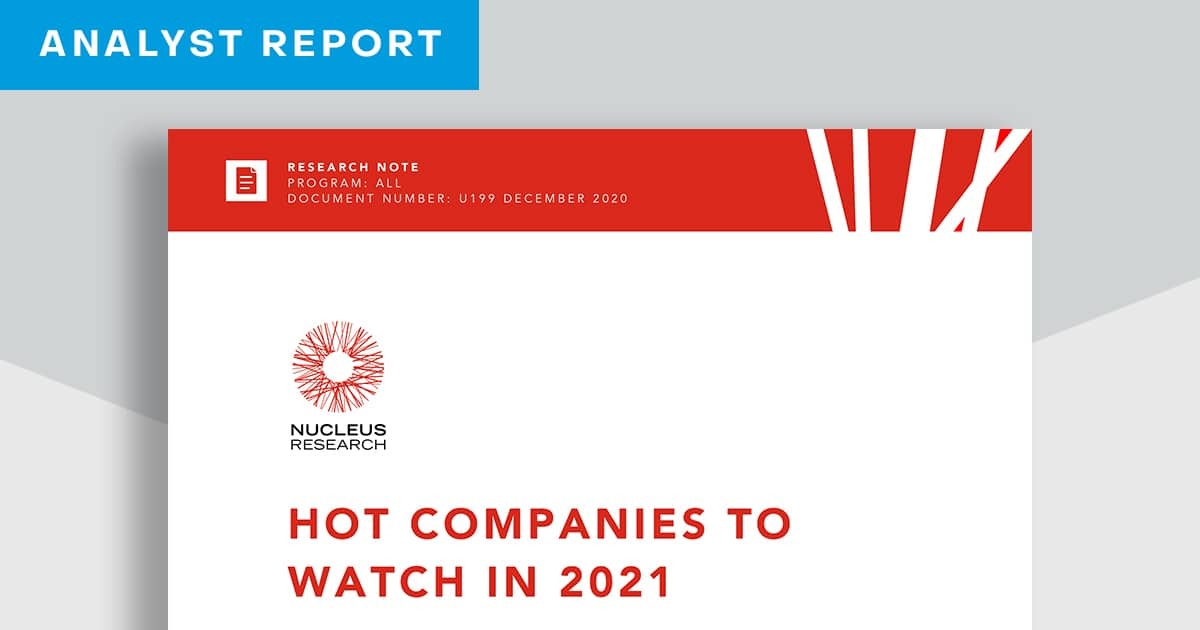 Nucleus Research: Hot Companies to Watch in 2021 | SugarCRM UK