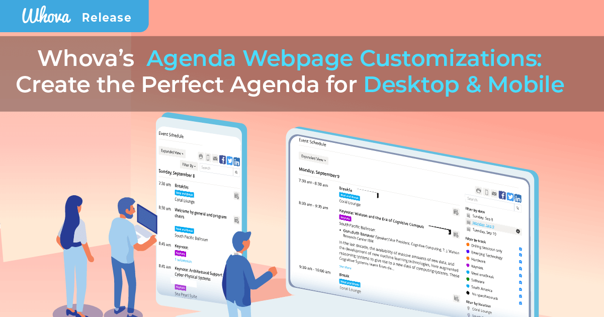 Whova's New Agenda Webpage Customizations: Create the Perfect Agenda for Desktop and Mobile