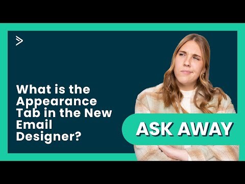 What is the Appearance Tab in the New Email Designer?