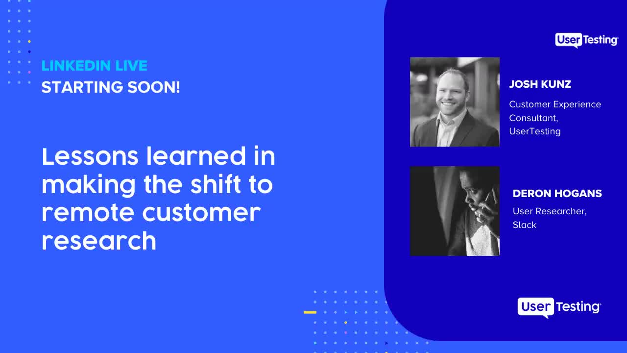 UserTesting on LinkedIn: Lessons learned in making the shift to remote customer research | 38 comments
