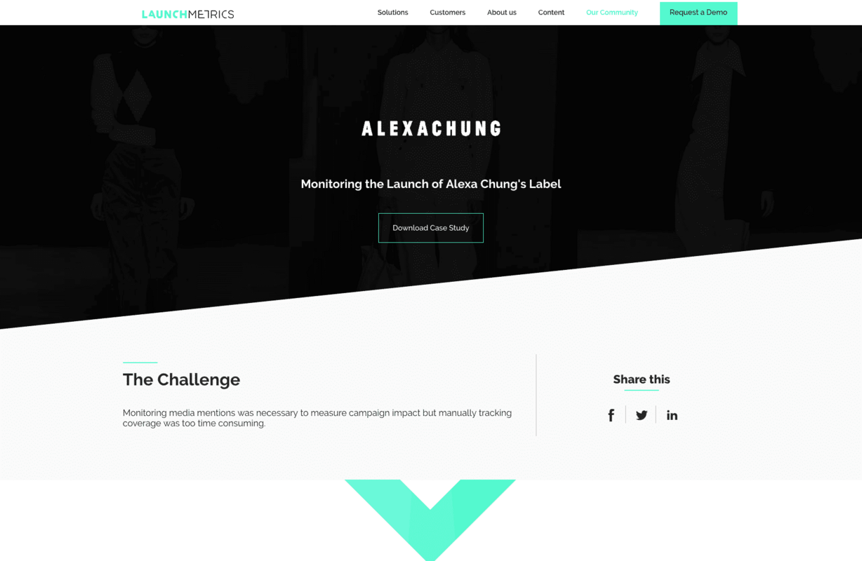 Monitoring the launch of Alexa Chung's new label across online & social media