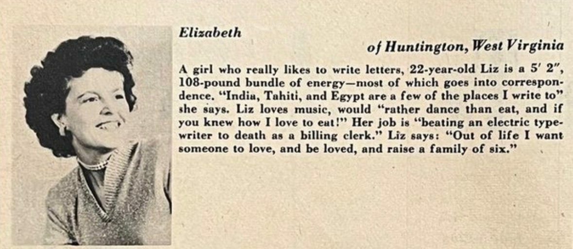 "Online Dating" in 1951 😂 - Swipe File