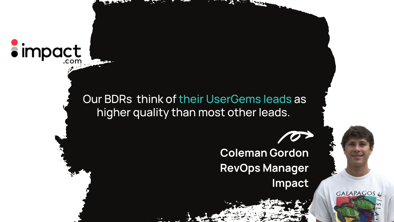 Impact increases booked meetings by using UserGems