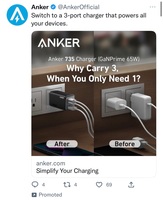 Anker Twitter Ad for Charging Cables - Swipe File