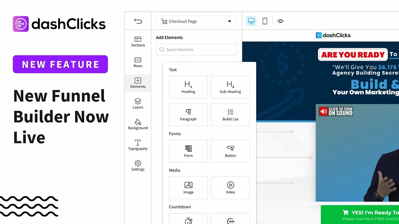 New Funnel Builder Now Live in DashClicks 🎉