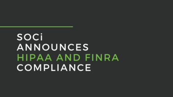 SOCi Announces HIPAA and FINRA Compliance - SOCi -