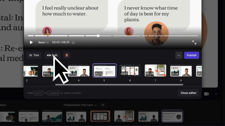 Tighten up your videos with split and merge