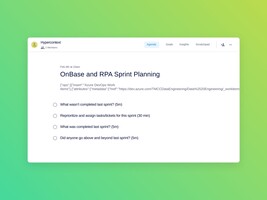 OnBase and RPA Sprint Planning Template
