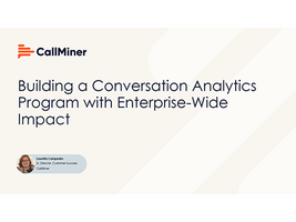 Building a Conversation Analytics Program with Enterprise-Wide Impact
