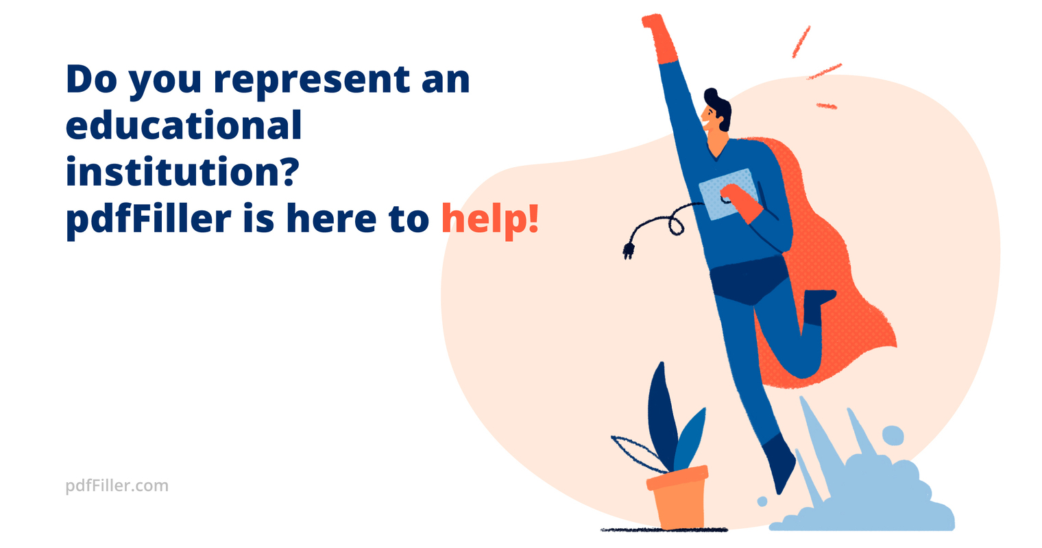 pdfFiller supports remote learning by giving FREE 3-month Premium subscriptions to all US-based educational institutions