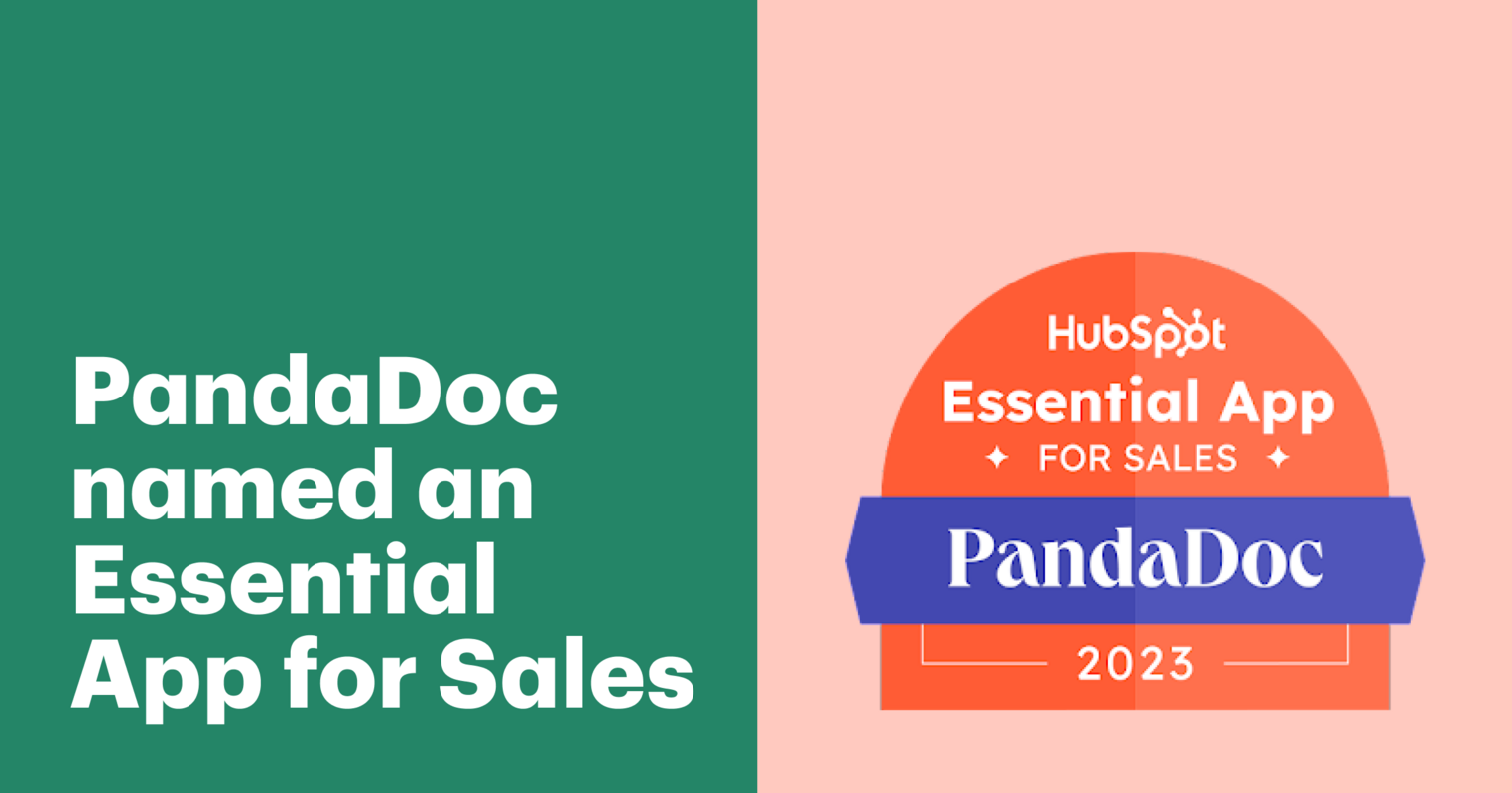 Celebrating PandaDoc as one of HubSpot's "Essential App for Sales 2023" - 