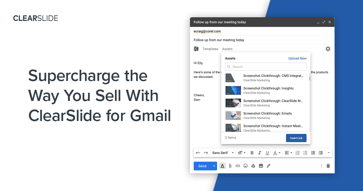 Supercharge the Way You Sell with ClearSlide for Gmail
