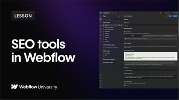 SEO tools to improve site rankings and performance - Webflow tutorial
