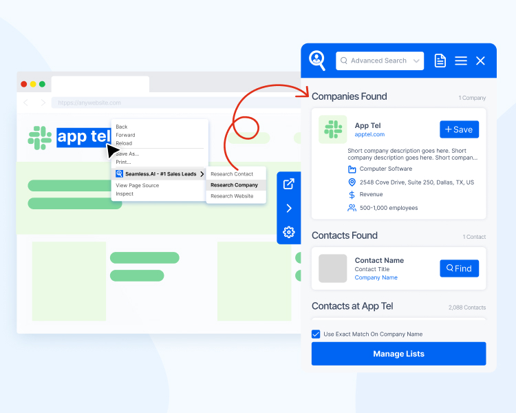 Seamless.AI Salesforce Integration| Right-Click