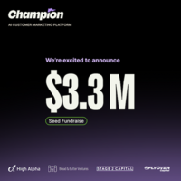 AI STARTUP CHAMPION RAISES $3.3M TO FUEL THE ERA OF CUSTOMER-LED GROWTH