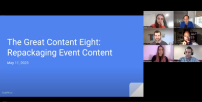 The Great Content Eight :Repackaging event Content