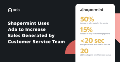 Shapermint uses Ada to increase sales generated by customer service team