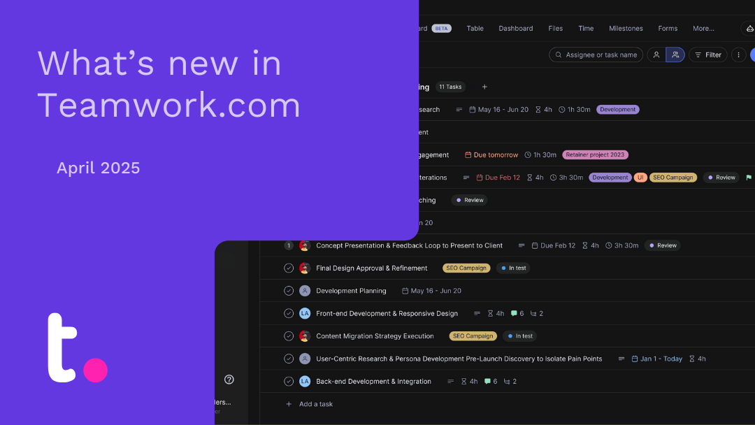 What's new in Teamwork.com | April 2025