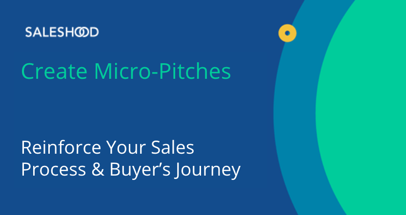 Create Micro-Pitches To Reinforce Your Sales Process and Buyer's Journey