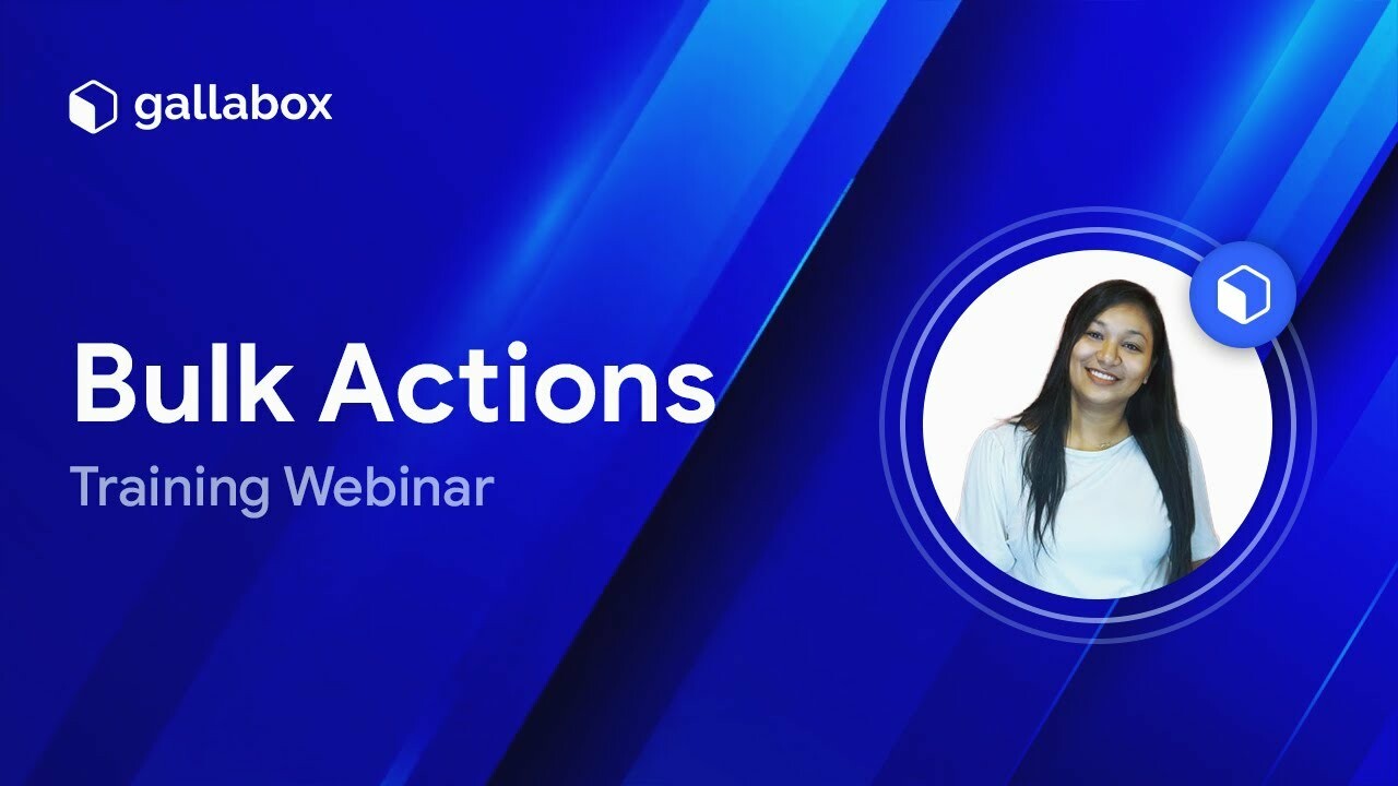 Training webinar on Bulk Actions 20 07 2022