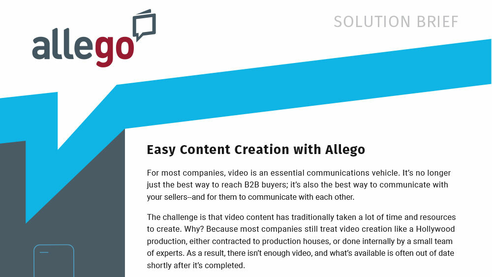 Easy Content Creation with Allego