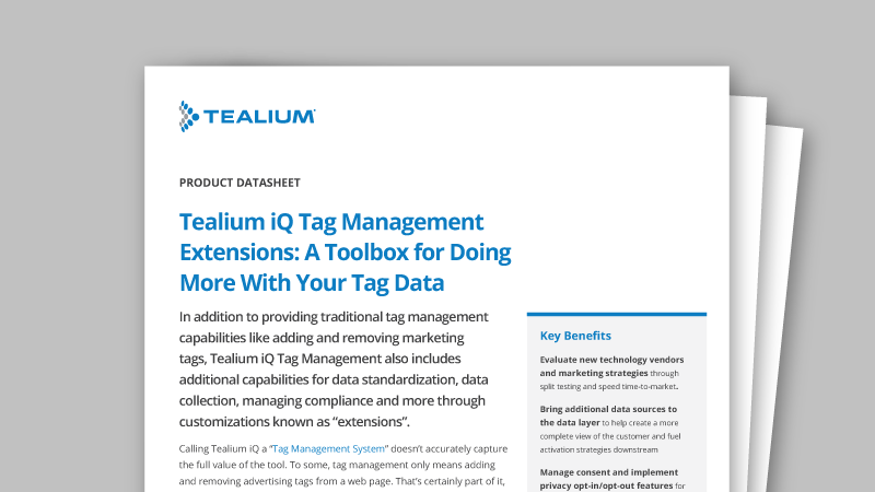 Tealium iQ Extensions: A Toolbox for Doing More with Your Tag Data