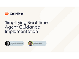 Simplifying Real-Time Agent Guidance Implementation