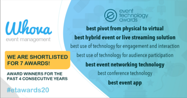 Whova Has Been Shortlisted for 7 Event Technology Awards in 2020!