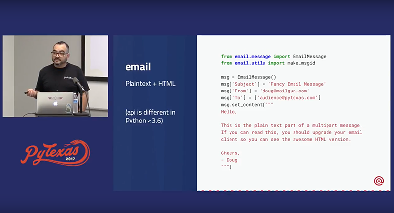 PyTexas: Sending Email With Python Applications