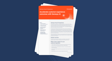 Accelerate customer experience outcomes with Genesys AI