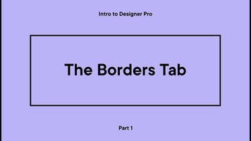 Splash Designer Pro: The Border Tab 