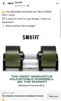 SMRTFIT Adjustable Dumbells Ad - Swipe File