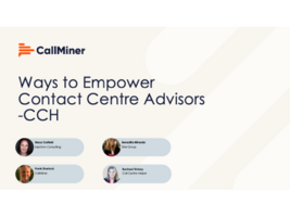 Ways to Empower Contact Centre Advisors - CCH