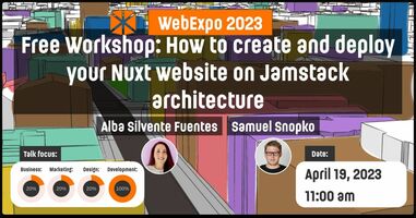 Free Workshop: How to create and deploy your Nuxt website on Jamstack architecture