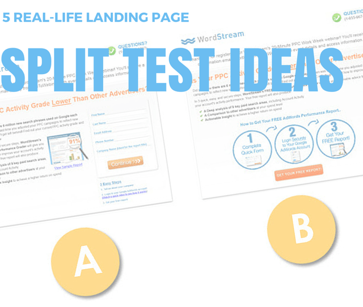 5 Real-Life Landing Page Split Test Ideas