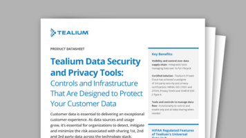 Tealium Data Security and Privacy Tools Controls and Infrastructure