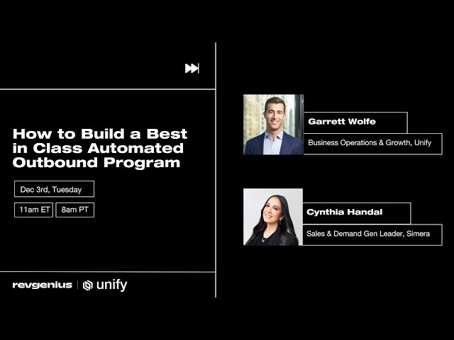 How to Build a Best in Class Automated Outbound Program
