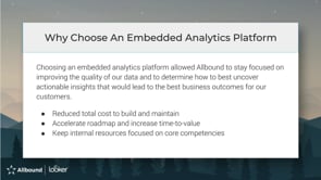 Generating ROI with Embedded Analytics
