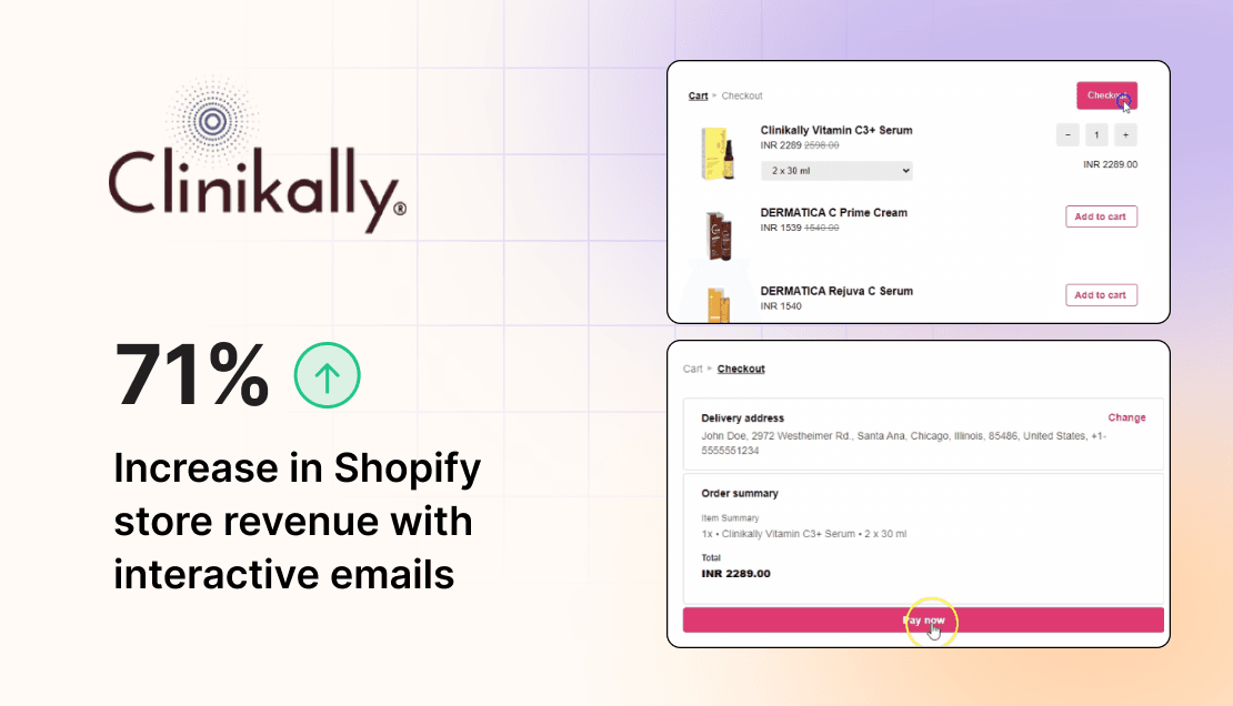 How Clinikally increased its Shopify store revenue by 71% with interactive emails