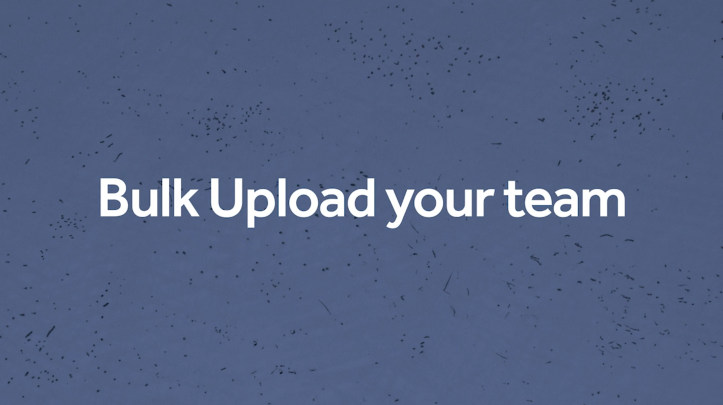 How to Bulk Upload a List of Your Team