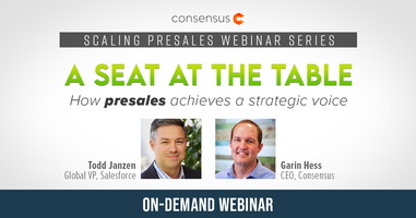 Webinar - A Seat at the Table; How Presales Achieves a Strategic Voice