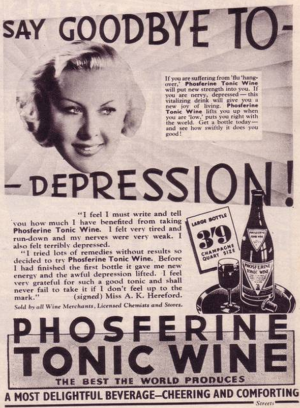 1939 Ad for Phosferine Tonic Wine - Swipe File