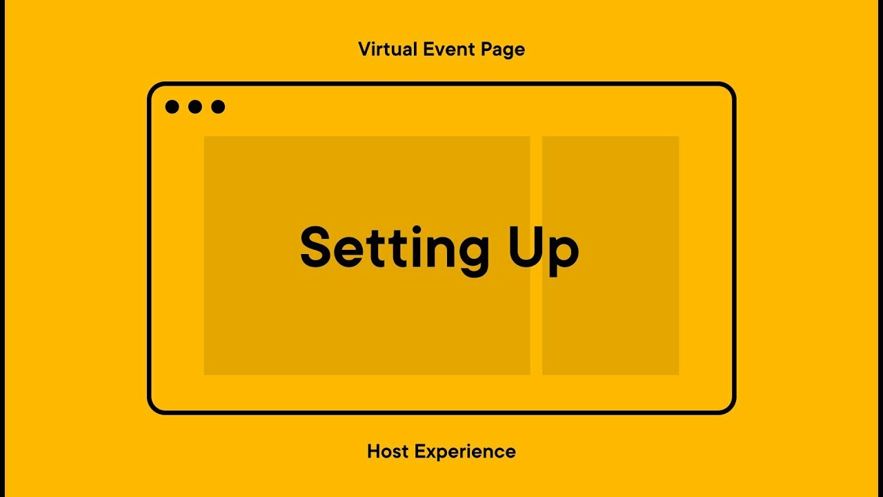 Splash Virtual Event Page: Host Experience | Set Up