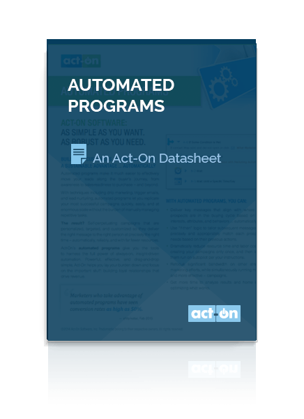 Act-On Automated Programs