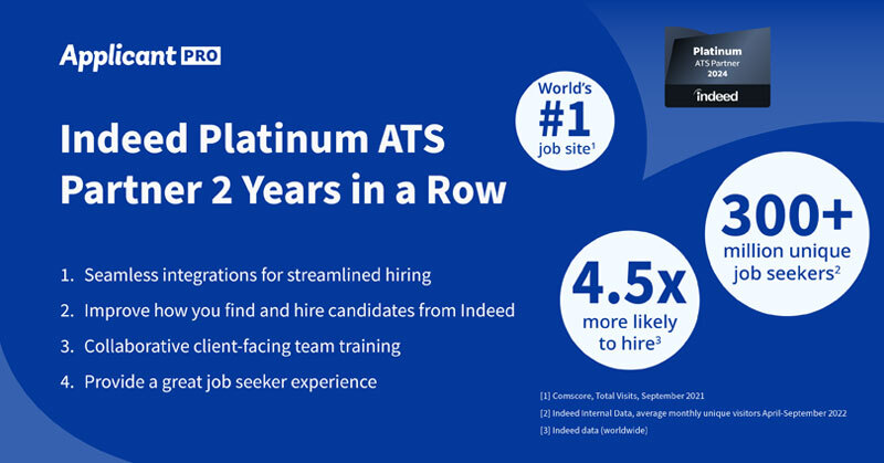 ApplicantPro Has Been Named an Indeed Platinum Partner for 2024