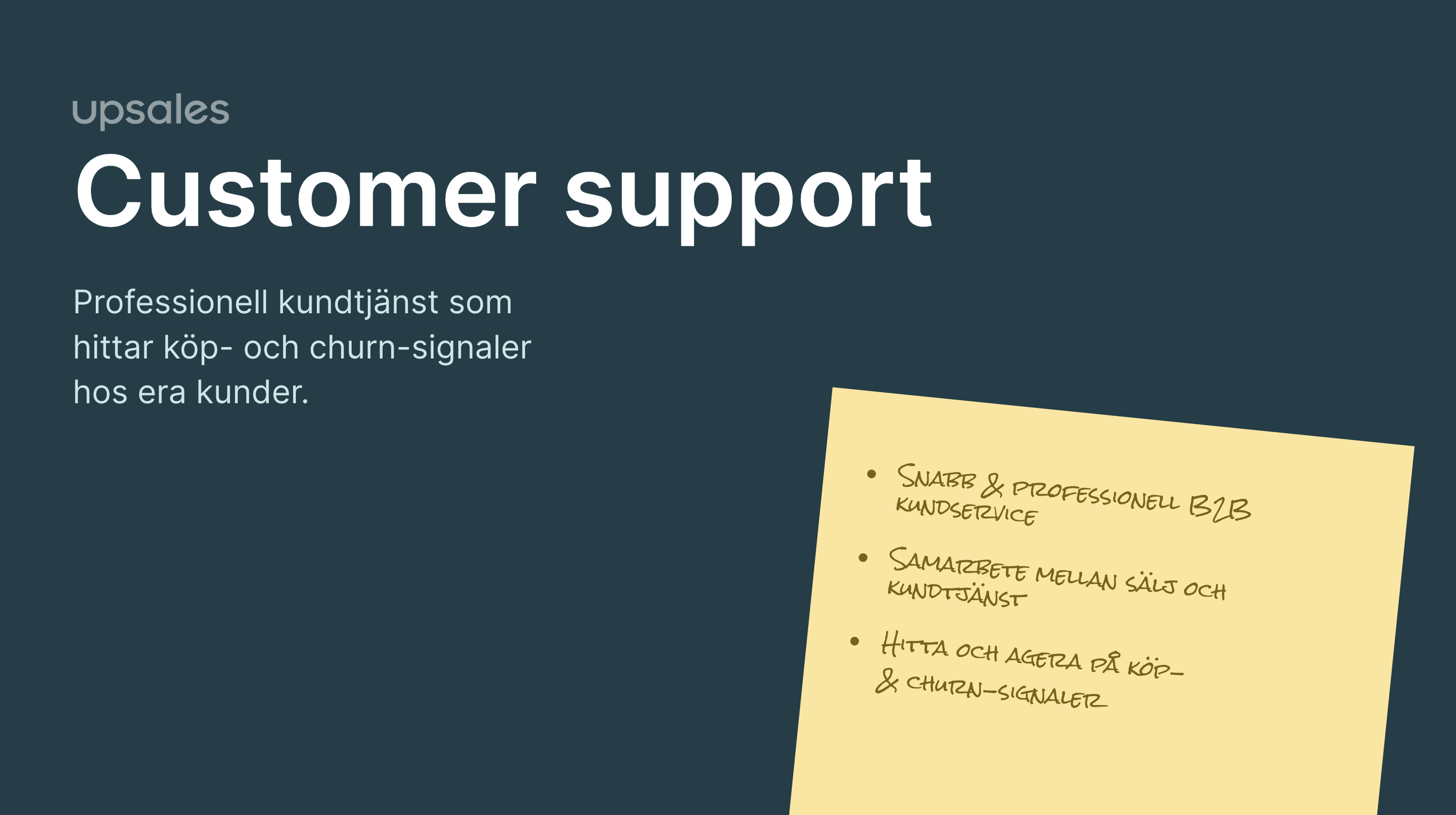 Announcing: Upsales Customer Support platform