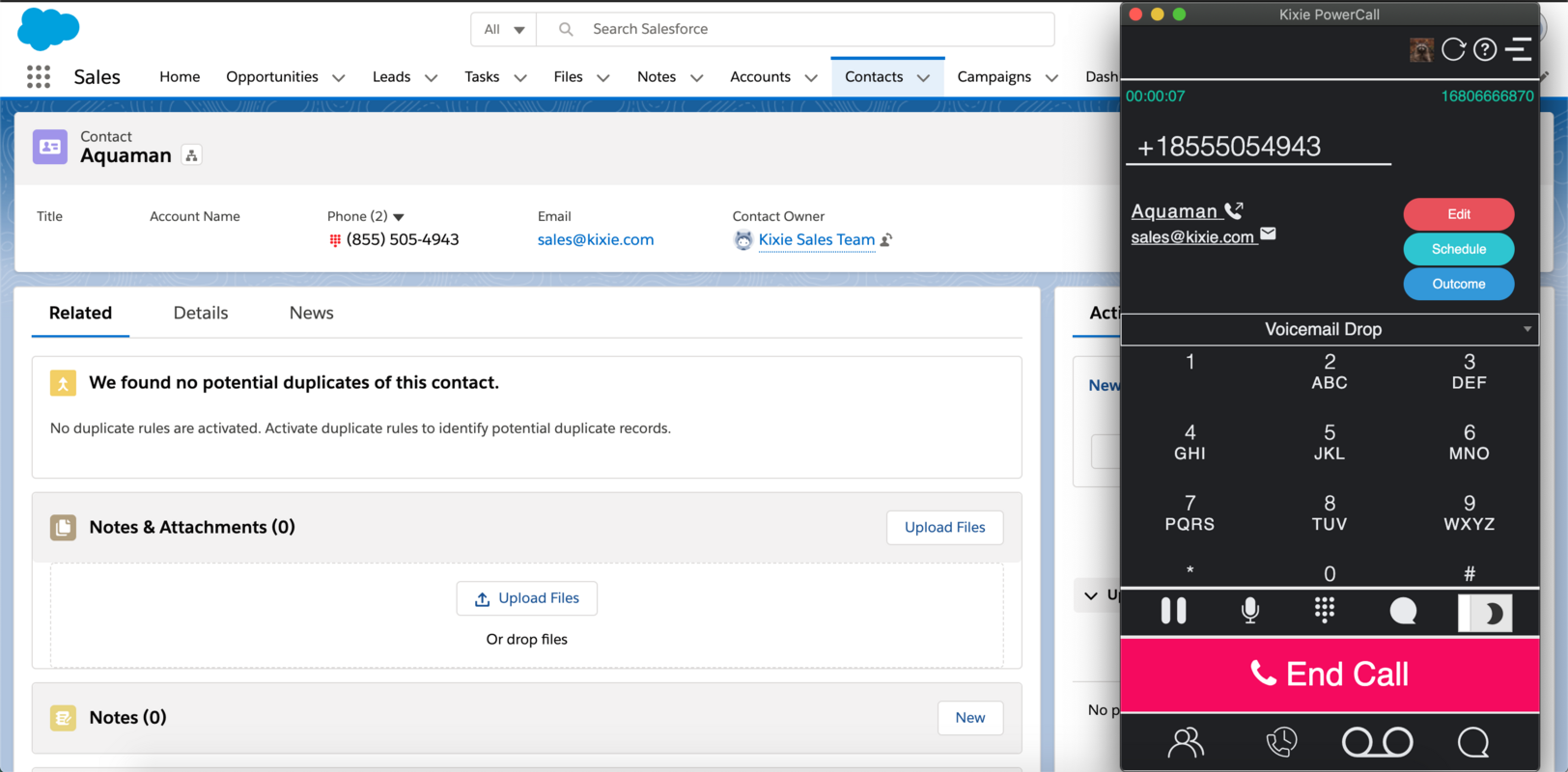 How Kixie's Automated Call Logging Works with Salesforce