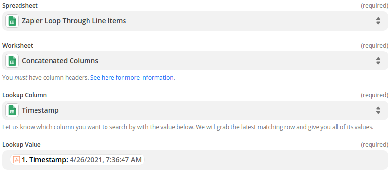 Zapier Google Sheets Lookup Value - Marketing Operations